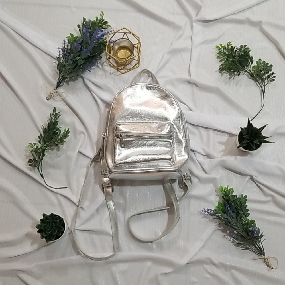 Forever 21 Chrome Mini Backpack